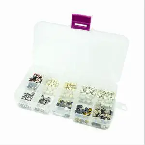 250PCS 10 Types Tactile Push Button Touch Switch Remote Keys Button Microswitch