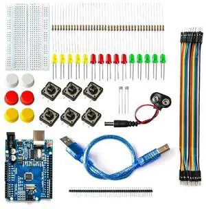 Starter Kit UNO R3 mini Breadboard LED jumper wire button compatile