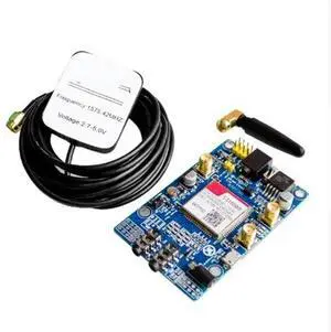 808 Module GSM GPRS GPS Development Board IPX SMA with GPS Antenna Pi Support 2G 3G 4G Card