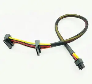 FOR Mini 6Pin to Dual SATA Connector Power Cable for 3668 3667 3650 SATA Hard Drive Disk SATA HDD SSD Power Supply Cable