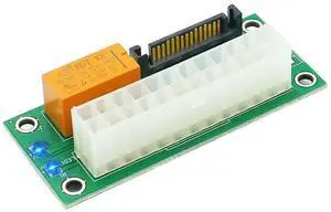 FOR Dual PSU Power Supply Adapter Board with LED ATX 24Pin to SATA Sync Starter Extender Cable Card Add2psu for Graphics Card