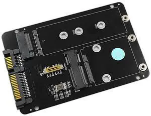 FOR M2/mSATA to SATA Adapter 2in1 M.2 SATA Key B SSD / mSATA SSD to SATA3.0 6G 2.5" Adapter Converter Riser Board Card For PC Laptop