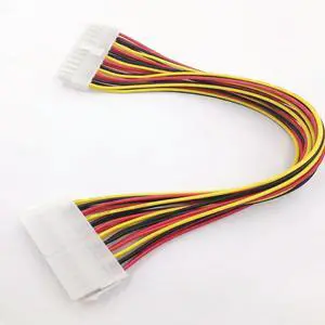 FOR 30cm 24Pin 20+4Pin Power Cable Motherboard Adapter Extension Cables Cord Extended Line 18AWG for PC Computer Desktop