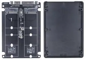 FOR Dual M.2 to SATA3.0 Adapter M.2 SATA Protocol SSD Adapter 2 Port NGFF M.2 B Key to SATA 3.0 6Gbps M2 to SATA Converter Card Case