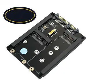 FOR Metal Case mSATA SSD B+M Key M.2 NGFF SSD to 2.5" SATA 3.0 6Gbps Adapter Card with Enclosure Socket mSATA M2 to SATA Riser Board