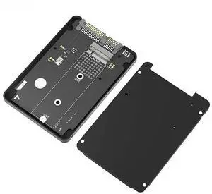 FOR SSD Enclosure M.2 SATA SSD B KEY to SATA3.0 2.5inch Adapter Converter 7mm Aluminum Case Black Box for 2230 2242 2260 2280 M2 SSD