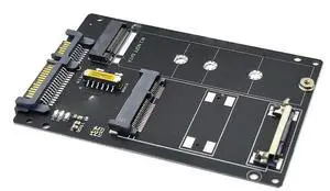 FOR M2/mSATA to SATA Adapter Converter M.2 to SATA 3.0 2.5 Inch Riser Board M2 B Key + mSATA Adapter for NGFF M.2 SATA SSD mSATA SSD