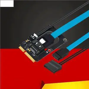 FOR mSATA to SATA Riser Board Adapter with 7pin SATA3.0 Extension 5V Power Supply Cable Mini SATA to SATA Converter for 2.5" SSD HDD