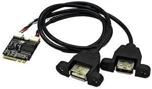 FOR M2 KEY A+E to 2Port USB2.0 Expansion Card Riser M2 Key A/E WIFI Interface to Dual USB Adapter for Board 2/2S R