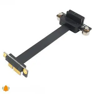 FOR PCI Express 3.0 36Pin X1 Extension Cable 8Gb Dual 90 Degrees Right Angle PCIE 1X Riser with 3.3V 12V Power LED Magnetic Foot Pad