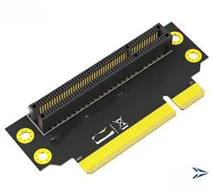 FOR 32mm PCIE X8 3.0 90 Degree Reverse Male to Female Riser Card PCI Express 8X to 8X Convert Card Adapter Riser Board for 1U Server