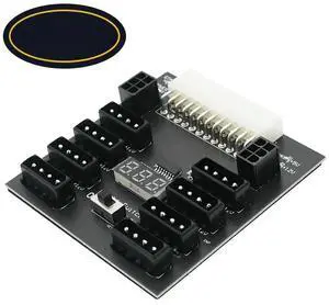 FOR Power Supply 800W ATX Power Supply Breakout Board with 8 Port 4Pin for Chia 2Port 6Pin Power for Video Card