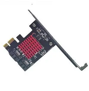FOR PCIe to 2 Ports SATA 3 III 3.0 6Gbps SSD Adapter PCI-e PCI Express x1 Controller Board Expansion Card Support x4 x6 x8 x16 Riser