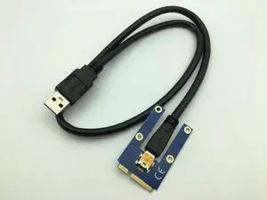 FOR Mini PCIe Riser PCI Express 1x to 16x for Laptop External Graphics Card GDC mini PCIe to PCI-e Extension Cable Riser Card