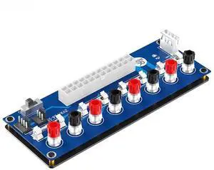 FOR 20Pin/24Pin ATX Power Breakout Adapter Power Supply Splitter Module with 5V USB Port Insulation Plastic Base Power Switch for PC