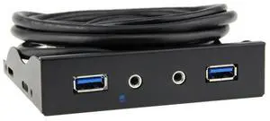 FOR 2 Port USB 3.0 Hub Splitter HD Audio 3.5mm Earphone Jack Mic Interface Front Panel Bracket Adapter for PC 20 Pin 3.5" Floppy Bay
