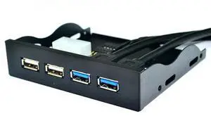 FOR HUB USB 2.0 USB 3.0 4 Port Front Panel USB3.0 Hub Splitter Internal Combo Bracket Adapter for Desktop 3.5 Inch Floppy Bay