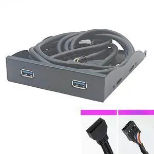 FOR 2Port USB 3.2 GEN1 5Gbps + 3.5mm Headphones Interface Front Panel Hub Splitter Bracket Adapter for PC Desktop 3.5inch Floppy Bay