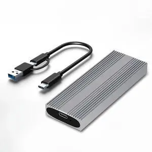 FOR M.2 NVME SATA SSD Case Enclosure Dual Protocol JMS581D Chip 10Gbps USB 3.2 GEN2 TYPE C External M2 SSD Box M / B+M Key Tool Free