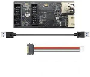 FOR USB Adapter Conector USB 19pin to Dual 19Pin Motherboard Splitter 19Pin Connector Header USB 3.0 Hub 6Gbps Riser Extension Cable