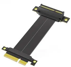 FOR PCIe 4.0 X4 Riser Cable PCI Express GEN4 4X to 4X Extension Cable Vertical 90 Degrees for Graphics Card SSD Motherboard Extender