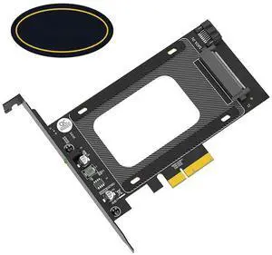 FOR U2 to PCIe 3.0 X4 Riser Expansion Adapter Card PCI Express 4X to U.2 SFF-8639 Adapter for 2.5" NVMe U.2 SSD for Desktop PC