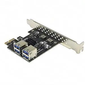 FOR 5Gbps USB 3.2 Gen1 PCIE Card Hub 4 Port USB3.0 PCI Express X1 Board PCI-E USB 3.0 Adapter Multiplier USB3 Controller Add on Card