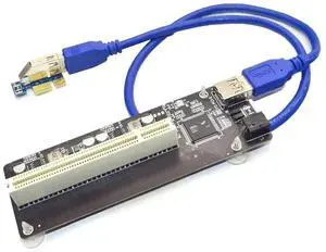 FOR PCIE PCI-E PCI Express X1 to PCI Riser Card Bus Card High Efficiency Adapter Converter USB 3.0 Cable for Desktop PC ASM1083 Chip