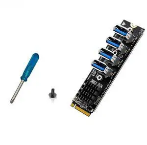 FOR USB3.0 PCIE Riser Card M.2 To PCIE Extender Riser Adapter Card 4 Port PCI Express Adapter For 7/8/10/XP FOR USB3.0 PCIE Riser Card M.2 To PCIE Extender Riser Adapter Card 4 Port PCI Express Adapter For 7/8/10/XP