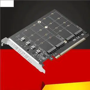 FOR PCIE 4.0 NVME Adapter PCI Express x16 to 4 Port M.2 M-Key NVME SSD Expansion Card Riser Full Speed 256G Support Bifurcation Raid