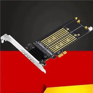 FOR Add On Cards PCIe To M2 NVME Adapter Card PCIe X1 2Port NVME M Key SSD Converter M.2 PCI Express X1 Adapter Expansion Card Riser