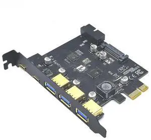 FOR Type C USB 3.2 Gen2 PCIE Card Hub USB 3.0 PCI Express Board PCI-E PCI E USB 3 Adapter Multiplier USB3 3.1 Controller Riser Cards