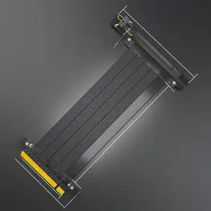FOR 20cm High Speed PCIE 4.0 X16 Extension Cable 90 Degree Shielded PCIE Riser Cable with PCI Express 16X Port for GPU Graphics Card
