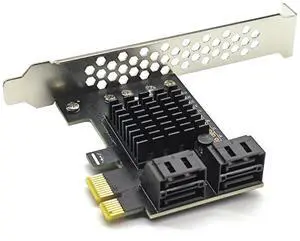 FOR SATA PCI e Adapter 4 Port SATA 3.0 to PCIe x1 GEN3 Expansion Adapter Card SATA 3 III PCI-e PCI Express Converter ASMedia ASM1064