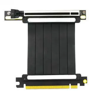 FOR 20CM PCI Express 3.0 X16 Riser Flexible Cable 8G High Speed 90 Degree Extender with 3.3V 12V Power LED Magnetic Foot Pad for GPU