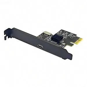 FOR PCIE USB Type C Expansion Card PCI Express 3.0 X1 to USB 3.2 Gen2 Type C + Type E 10G ASM3142 Chip PCI-E USB 3.2 Dual Type C HUB