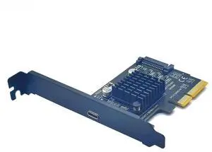 FOR USB 3.2 GEN2*2 20Gbps PCIE Card PCI Express 3.0 X4 to TYPE C Expansion Adapter PCI-E USB C Riser SATA Power 1 Port TYPE-C for PC