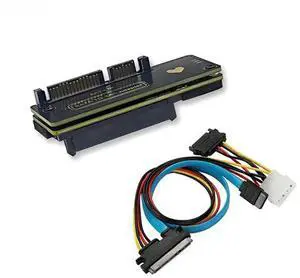 FOR SATA3.0 to SAS Riser Card SAS HDD Data Recovery Expansion Card 22Pin to 29Pin Converter 6G with SATA Cable for 2.5" 3.5" SAS HDD