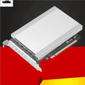 FOR PCIe 4.0 x16 to 4Port M.2 NVMe Adapter Expansion Card Riser 250G for 2230 2242 2260 2280 NGFF NVME SSD Bifurcation Raid Function