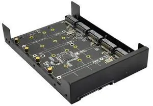 FOR Metal Case 4/5 Port B+M Key M.2 SATA SSD to 3.5" SATA3.0 6Gb JBOD Adapter Card With Enclosure Socket M2 NGFF to SATA Adapter Box