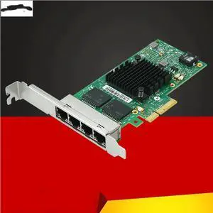 FOR 4 Port RJ45 PCI Express Network Card for I350 Chip PCI-E X4 Server Gigabit Ethernet NIC 10/100/1000Mbps I350T4 for Desktop