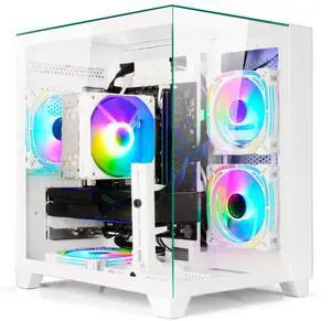 LXZ Gaming PC Desktop,Features AMD Ryzen 7 8700F 4.1 GHz (5.0 GHz Turbo), GeForce RTX 5060 (8G),32GB DDR5 RAM,1TB NVMe SSD,Supports WiFi 6,Prebuilt Gaming PC Tower