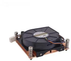 Suitable for 1U server radiator suitable for LGA2011 socket square LGA 2011 2066 CPU cooler with 8015MM fan 120W installation spacing 80MM