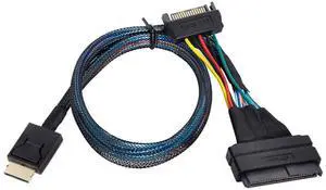 8611 to 8639 U.2 U.3 PCIe PCI-to-SSD cable 0.5m (for SSDs with 15-pin SATA power cable)