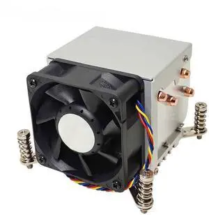 Suitable for 2u LGA2011/2066 square server radiator CPU cooling fan with four heating tubes, suitable for CPU