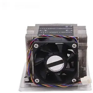 LGA3647 square 2U four heat pipe radiator with fan suitable for 2U 3U 4U workstation server CPU cooling