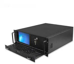 4U 550MM Deep Workstation Server Chassis Industrial PC Chassis All-in-One 4U Rackmount Chassis with 8.9 Inch LCD Screen