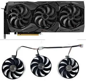 3PCS T 129215 SU FDC10U12S9-C 87MM 6PIN 2070 2060 GPU fan suitable for 5600 5700 5700 5700 graphics card fan