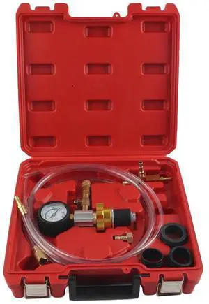 FOR Car Radiator Refill Purging Kit Fast Connector Evacuate Leaks Test Vacuum Cooling System