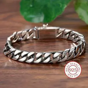 Eternal Style Cuban Link Bracelet - 925 Sterling Silver, Handcrafted Durable Jewelry for Everyday Wear